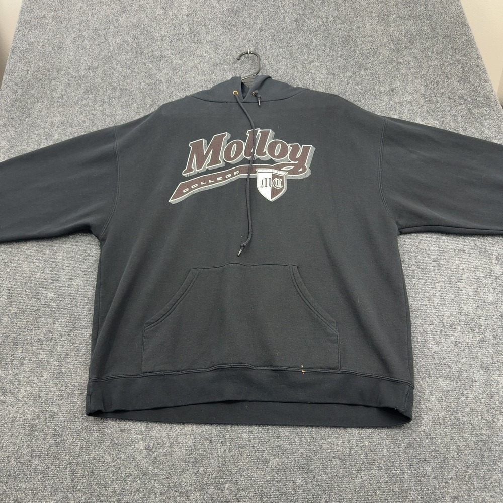 Molloy College JanSport Hoodie Mens XL Black Cotton Blend Graphic Sporty Casual